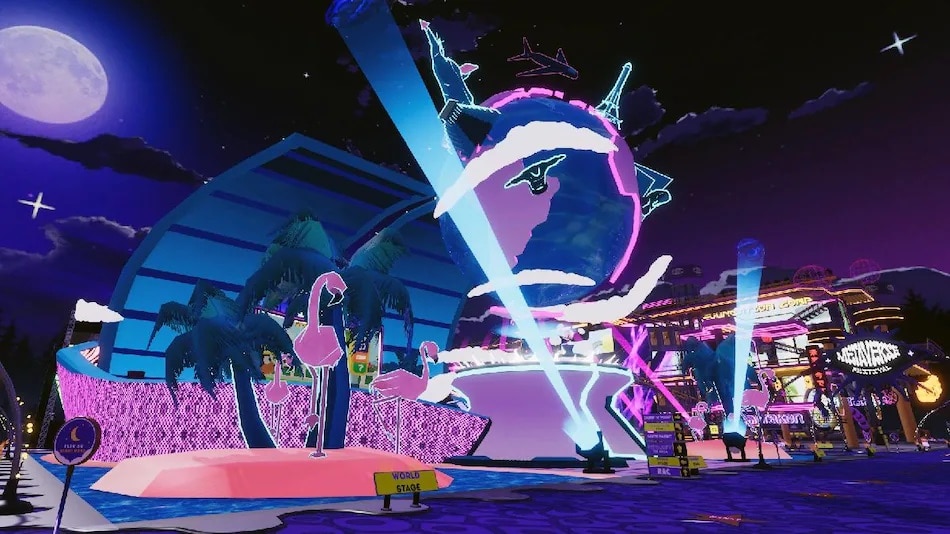 A screen-grab from Decentraland