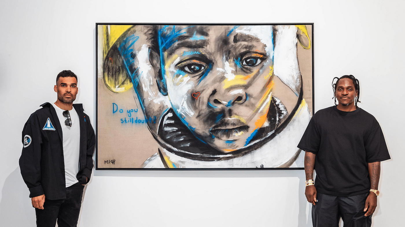 Micah Johnson (links) und Pusha T auf der Aku World: Miami. Foto: Shadow Lion/Aku World: Miami