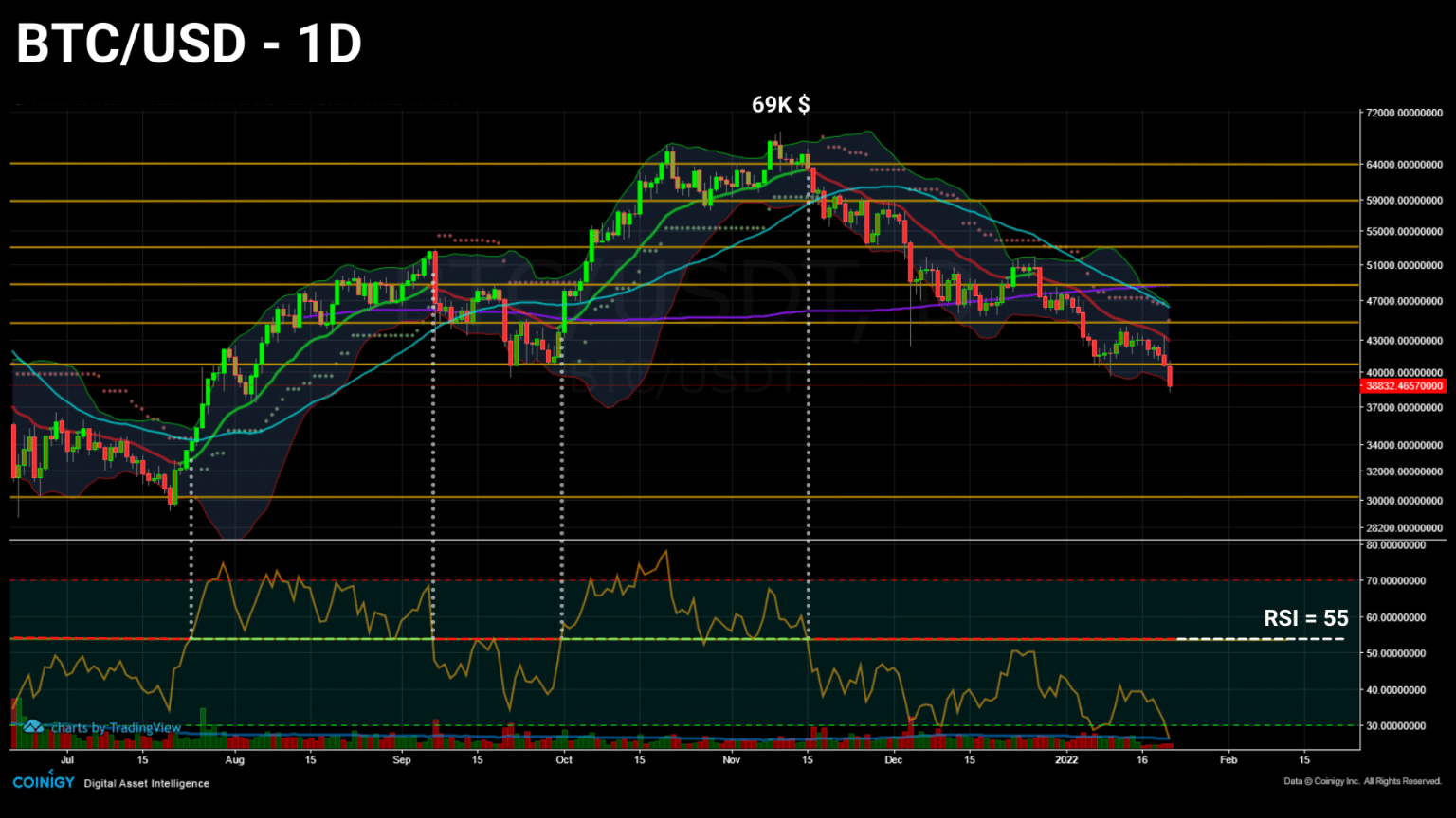 Daily bitcoin price chart