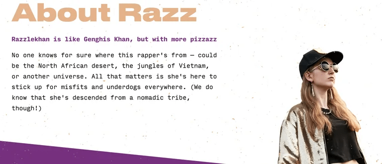 Razz网站的截图。