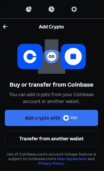 Coinbase Walletブラウザ拡張からCoinbase Payによる支払い