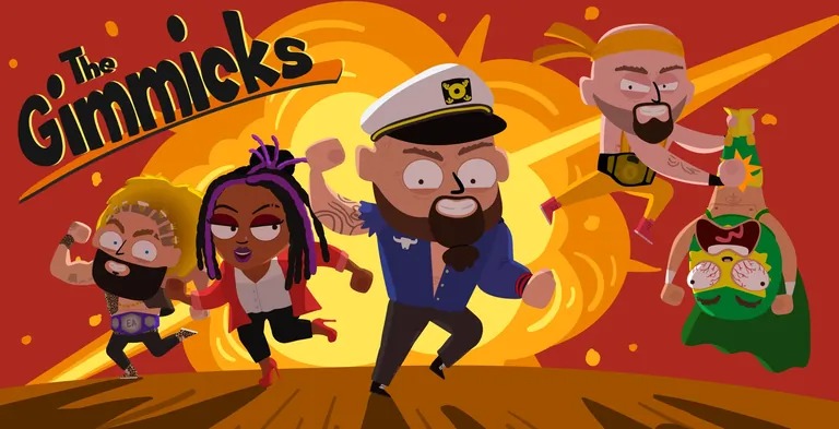 The Gimmicks presenta ex star della WWE come doppiatori. Immagine: Toonstar