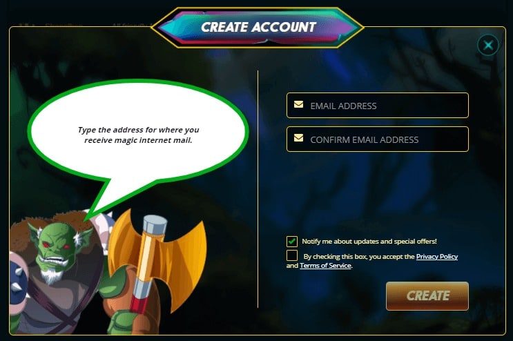 (Sources - Splinterlands - Sign Up)