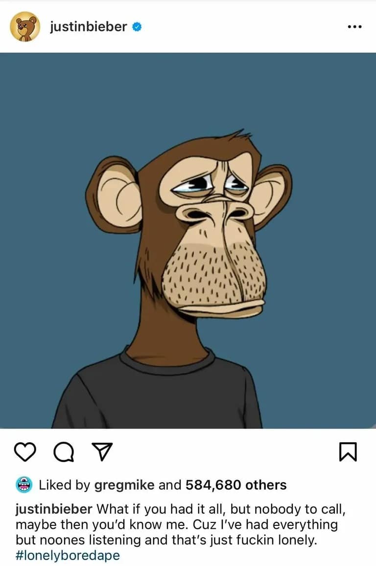 Пост Джастина Бибера в Instagram от 31 января.