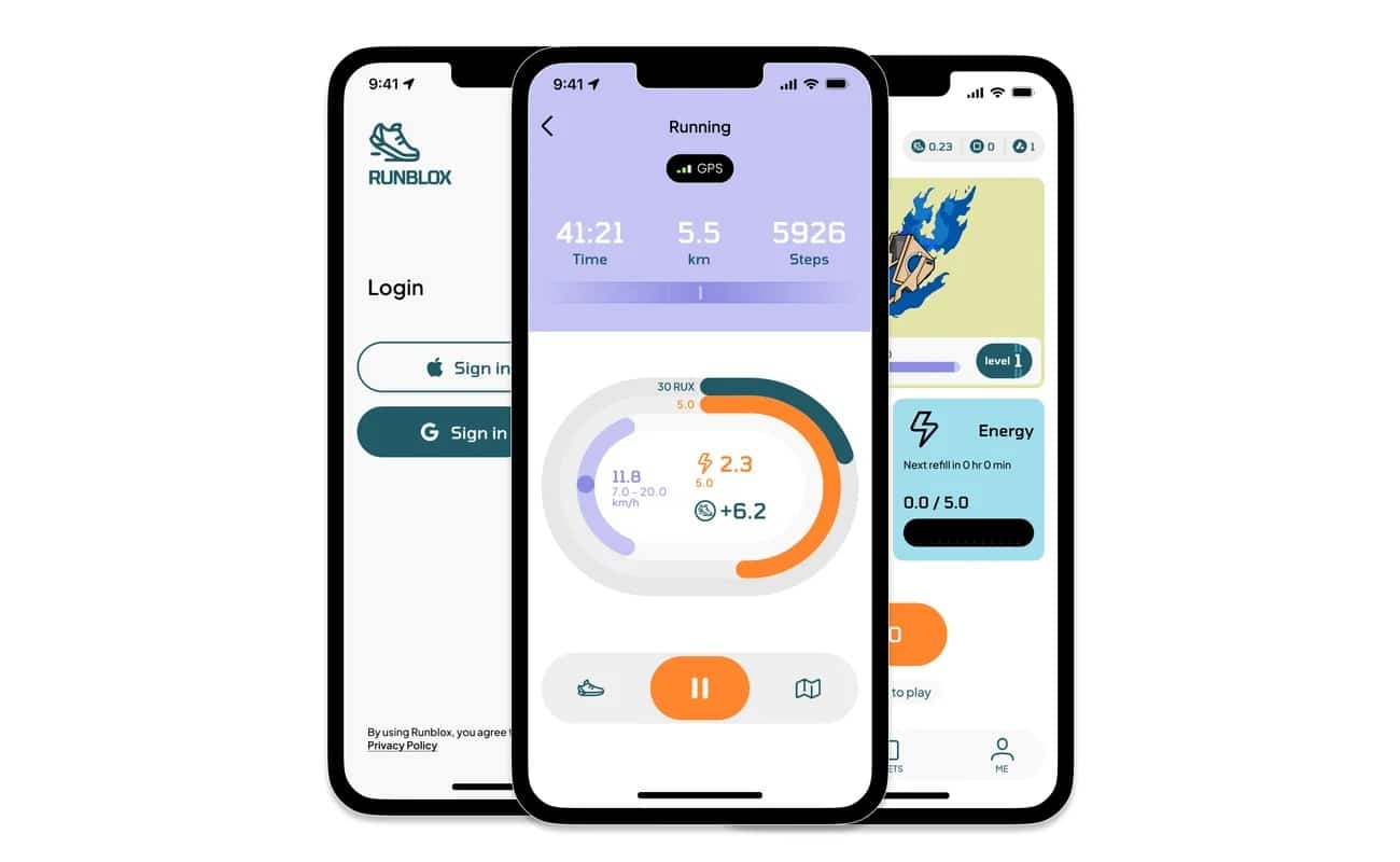 图2: RunBlox移动应用概述