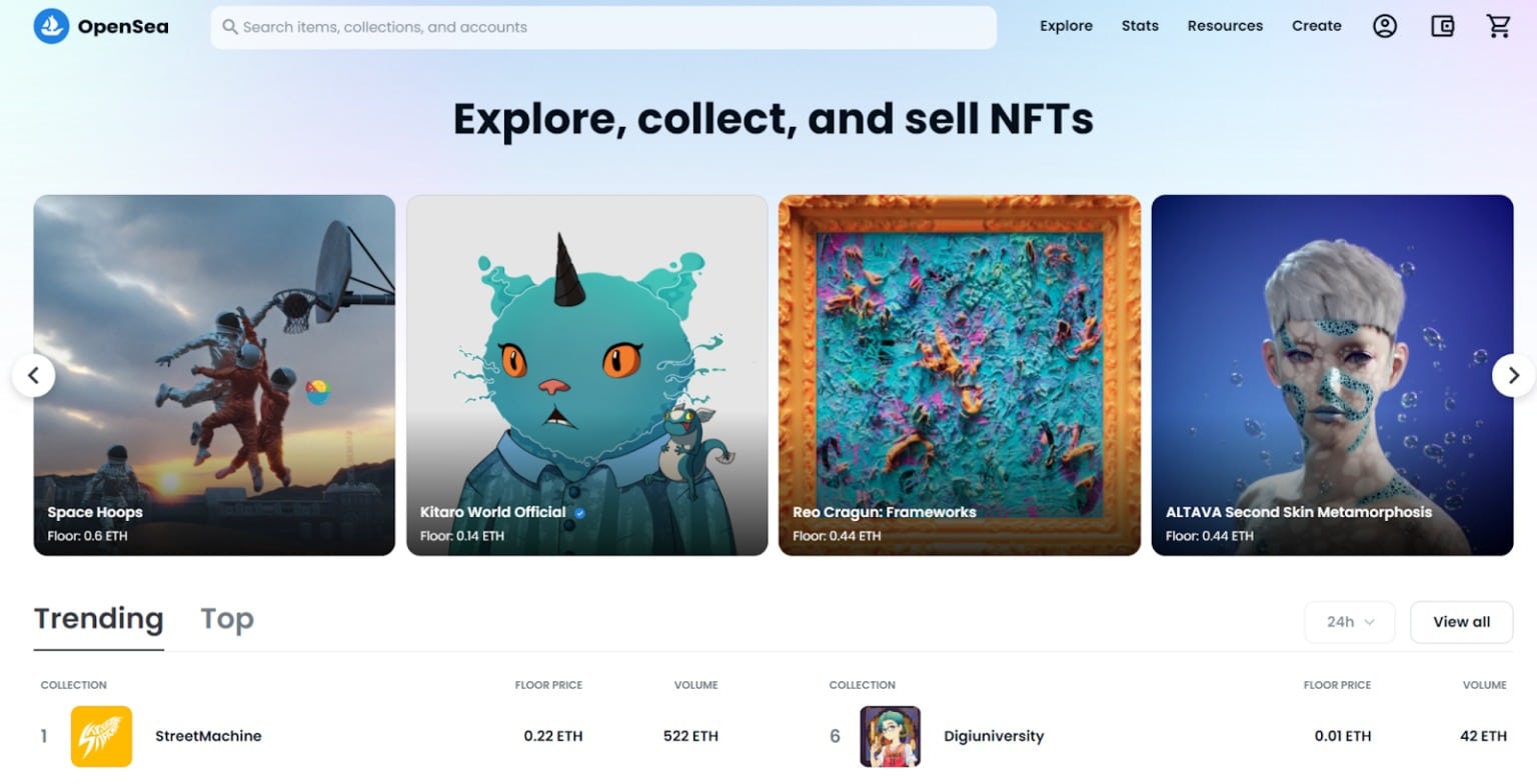 Източник на екранна снимка - уебсайт OpenSea
