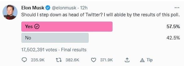 Elon Musk Twitter Poll