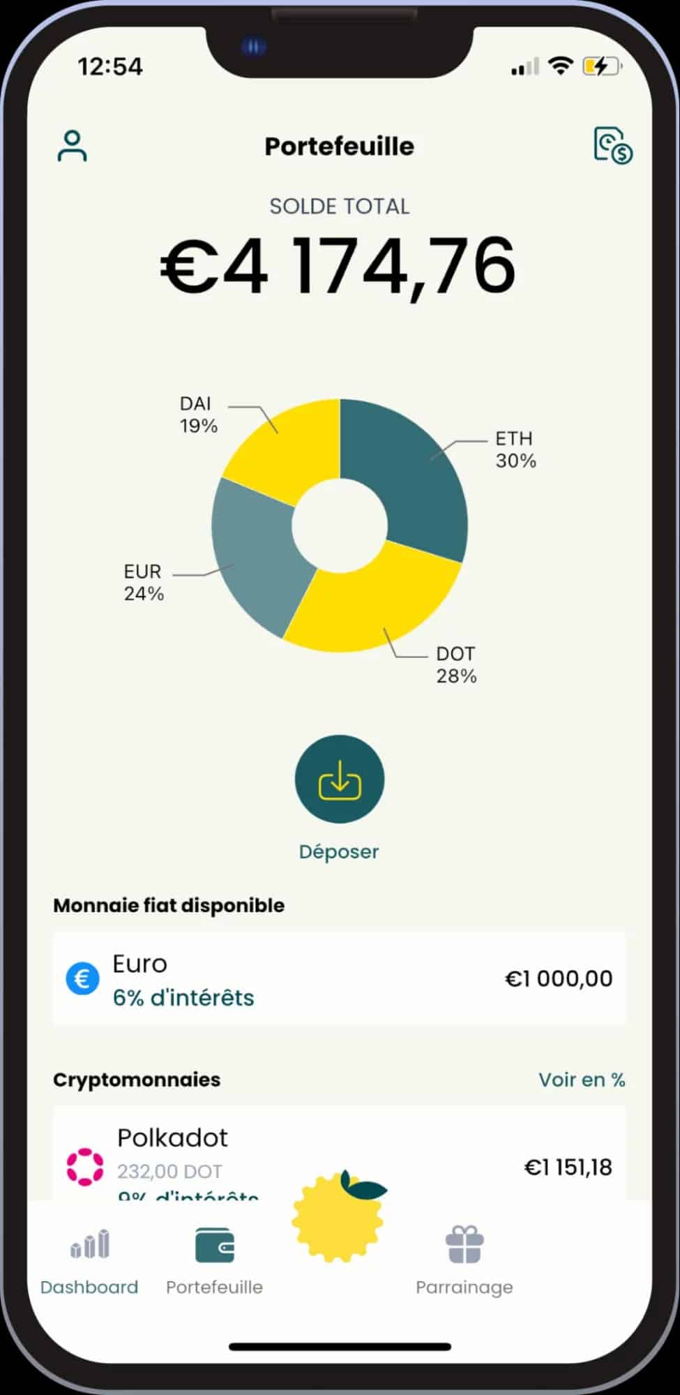Overview of the yuzu mobile application interface