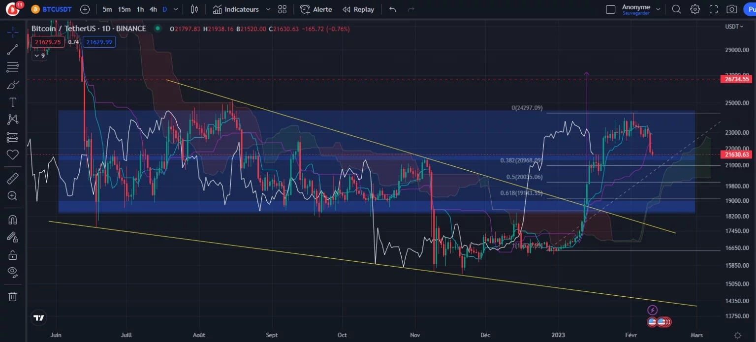 Figura 1 - Grafico del prezzo giornaliero del Bitcoin