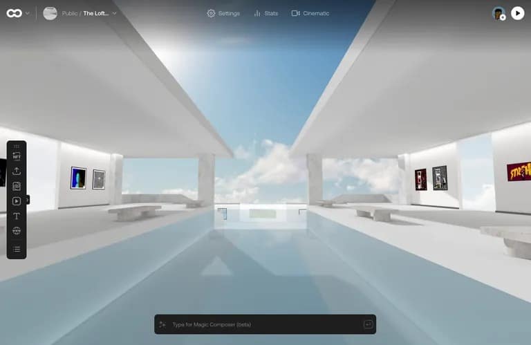 Екранна снимка на инструмента за изкуствен интелект на Oncyber в неговото обновено 3D студио. Снимка: Oncyber