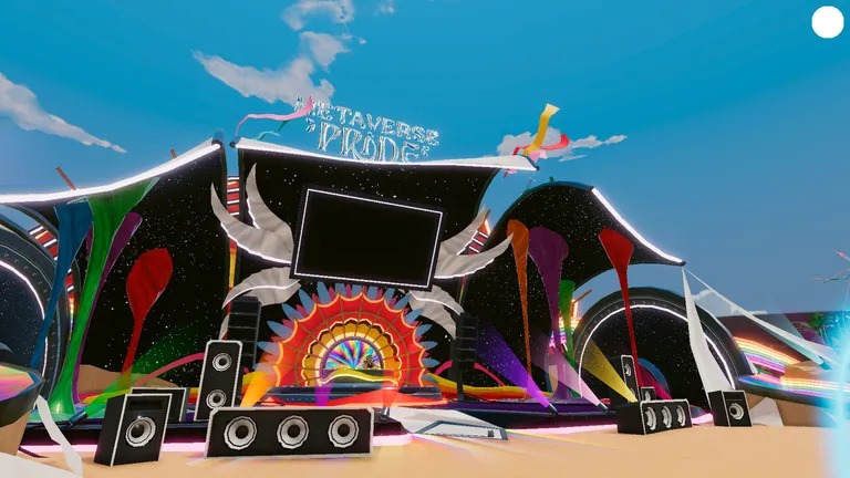 Decentraland Metaverse Pride 2023的一个截图。图片: Decentraland