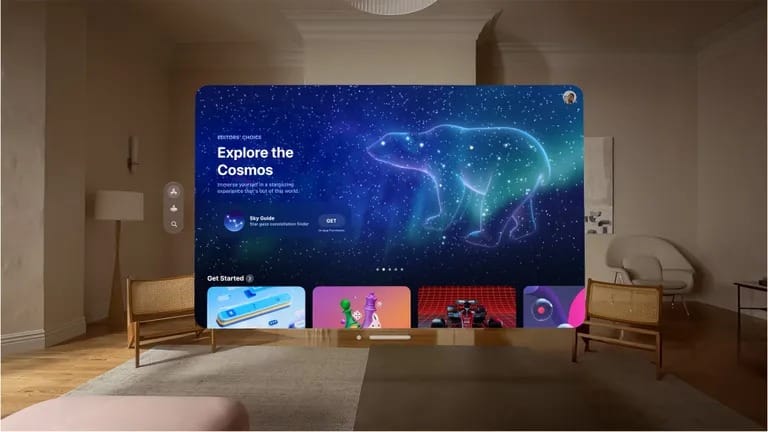 Пример интерфейса Apple Vision Pro. Изображение: Apple