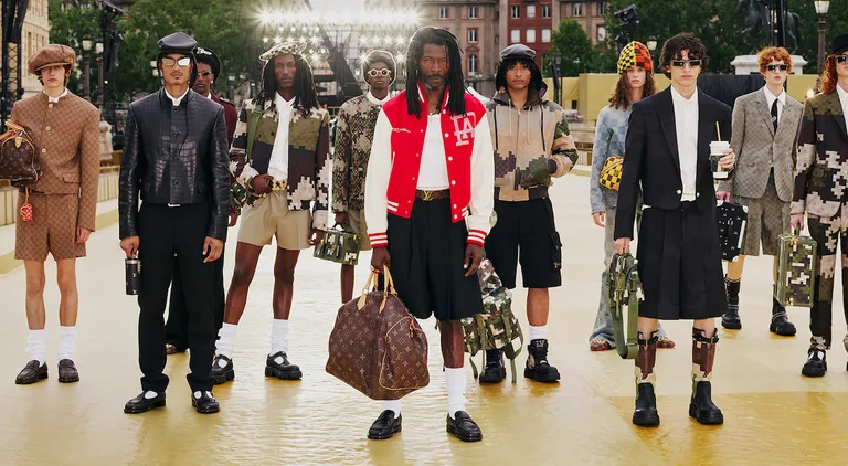 Снимка от дебютното дефиле на Фарел за Louis Vuitton. Снимка: Louis Vuitton
