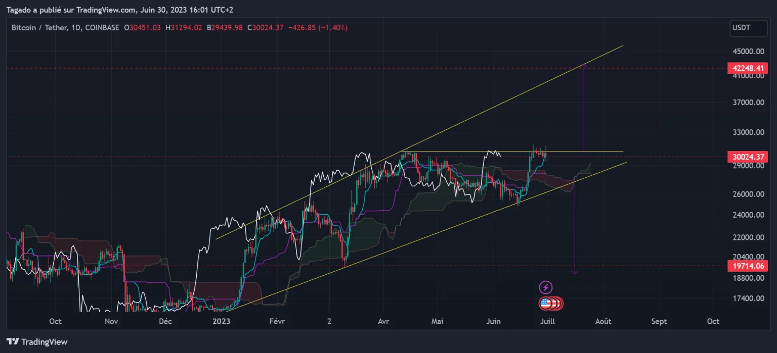 Figure 2 - Daily Bitcoin price chart
