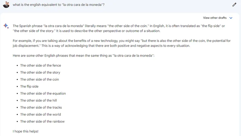 Respuesta proporcionada por Google Bard.