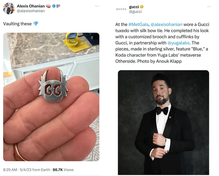 Сторонник Americana Алексис Оханян передал на хранение брошь, созданную Gucci и изображающую