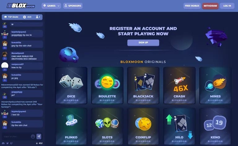 Questo sito di gioco d'azzardo Robux avrebbe acquisito RBLXWild, citato in giudizio.