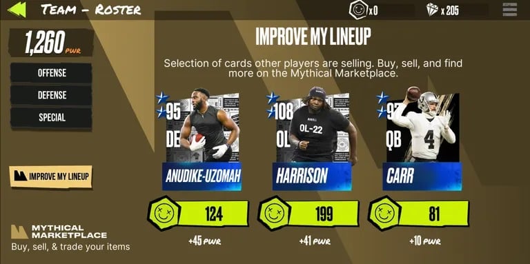 Функция покупки NFT в NFL Rivals на iOS