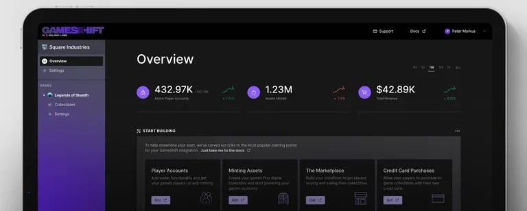 GameShift 界面样本。图片来源:Solana Labs