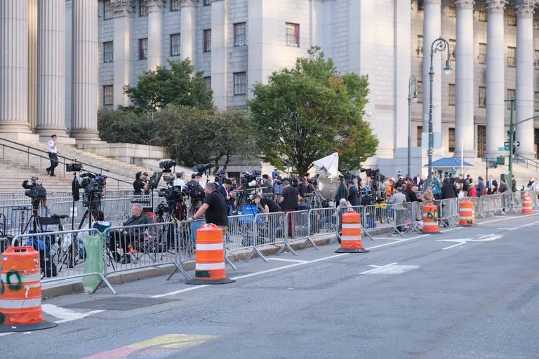 A view from outside the courthouse where Sam Bankman-Fried will be tried.