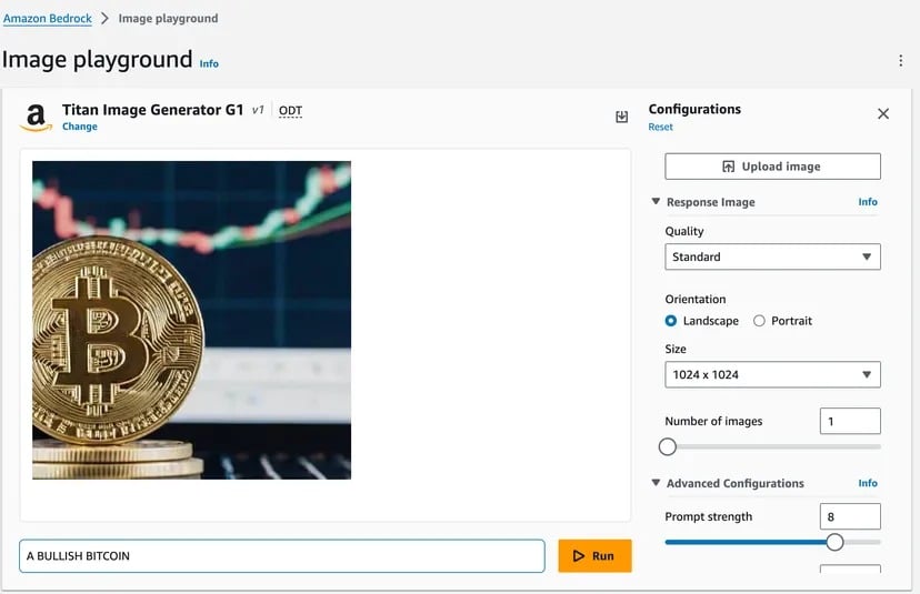 Поглед към генератора на изображения с изкуствен интелект Titan на Amazon.