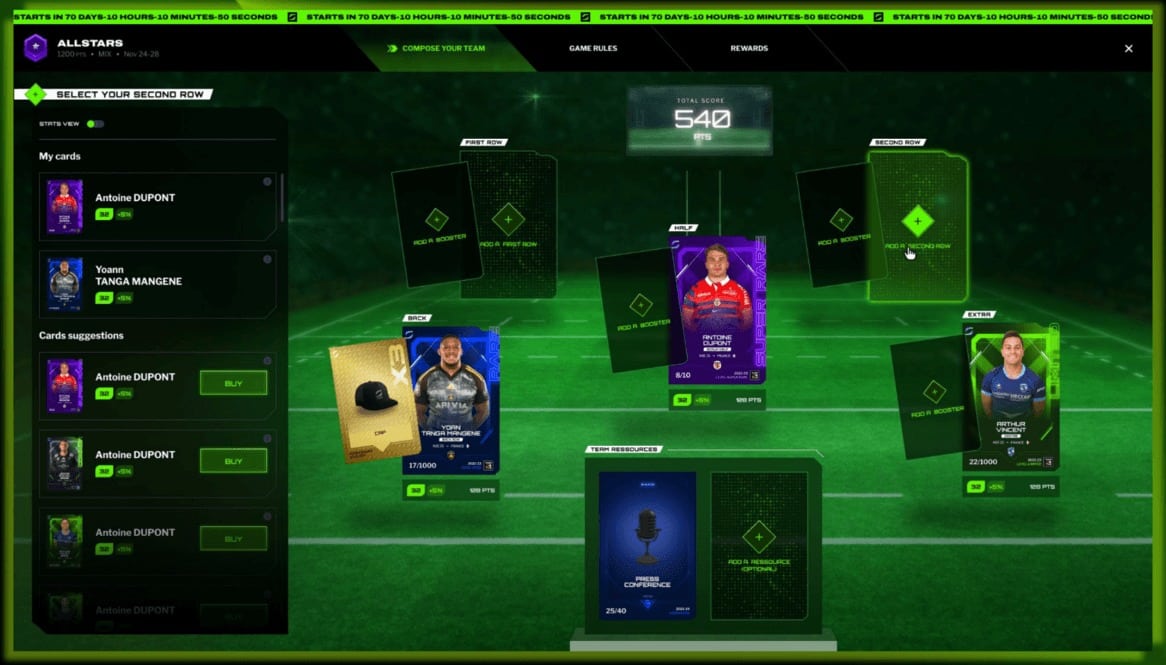 Team composition on OVAL3