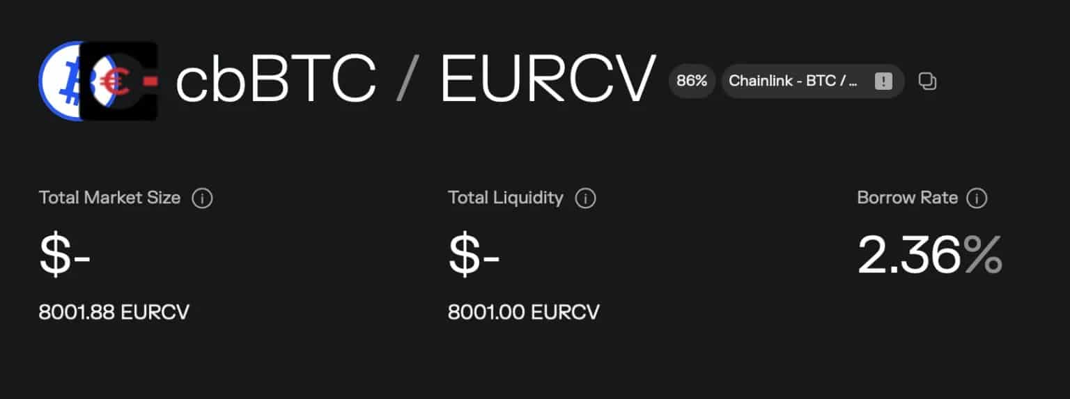 Vault cbBTC / EURCV da Morpho