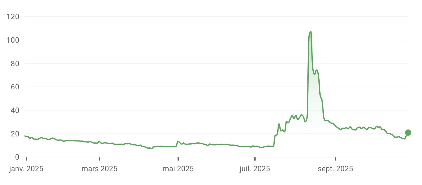 La cotización de las acciones de ETHZilla registra un importante descenso