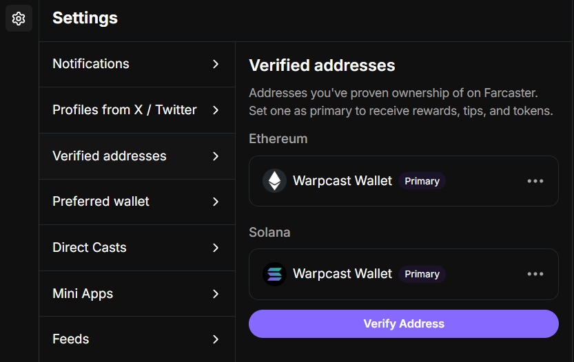 Setting up your wallets on Farcaster