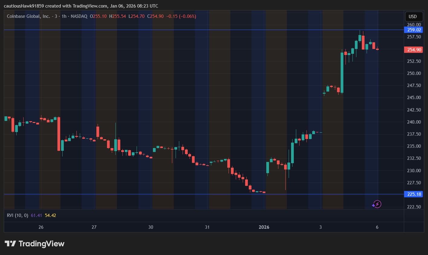 Cena akcií COIN od začátku roku prudce stoupá