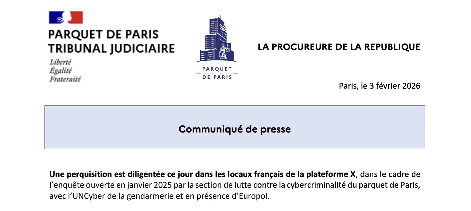 Excerpt from the Paris Public Prosecutor's Office press release