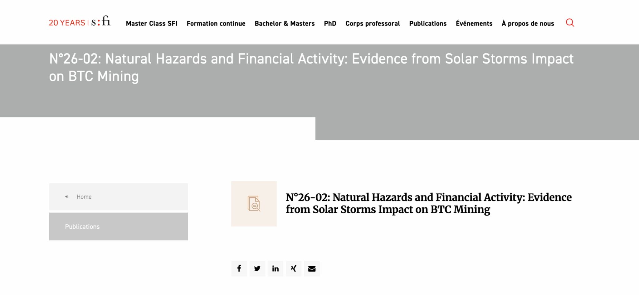 Выдержка из исследования Swiss Finance Institute