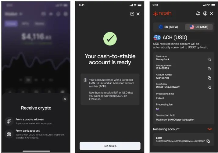 The Stablecoin Cash-in feature on Ledger Wallet